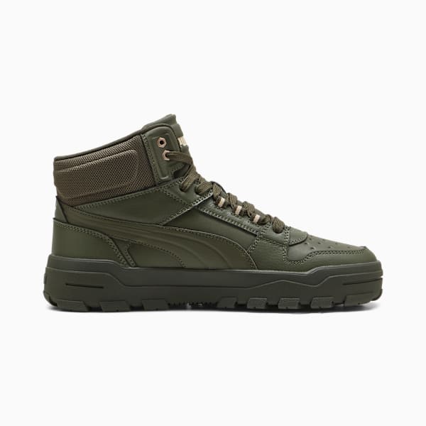 Rebound Abrupt Sneakers Unisex, Canvas-Dark Olive-PUMA White, large-ZAF