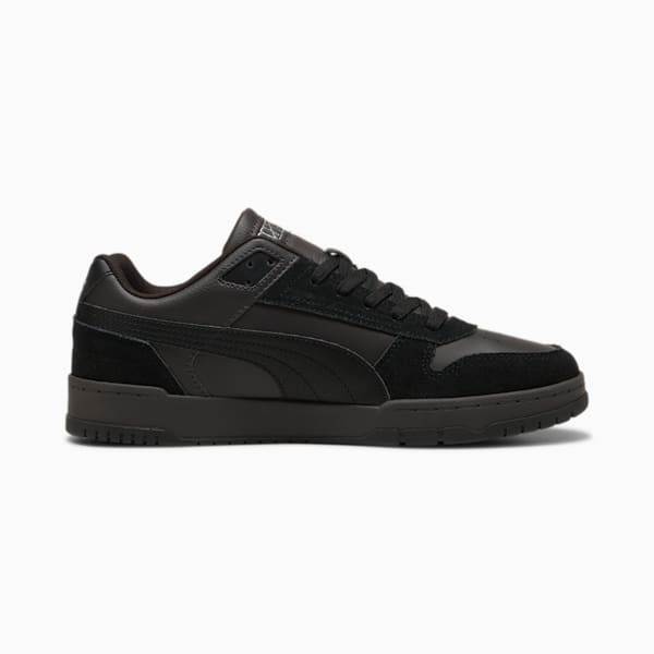Rebound Game Low Suede Sneakers Unisex, PUMA Black-Galactic Gray-Flat Dark Gray, large-ZAF