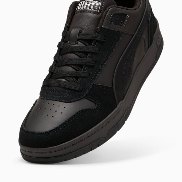 Rebound Game Low Suede Sneakers Unisex, PUMA Black-Galactic Gray-Flat Dark Gray, large-ZAF