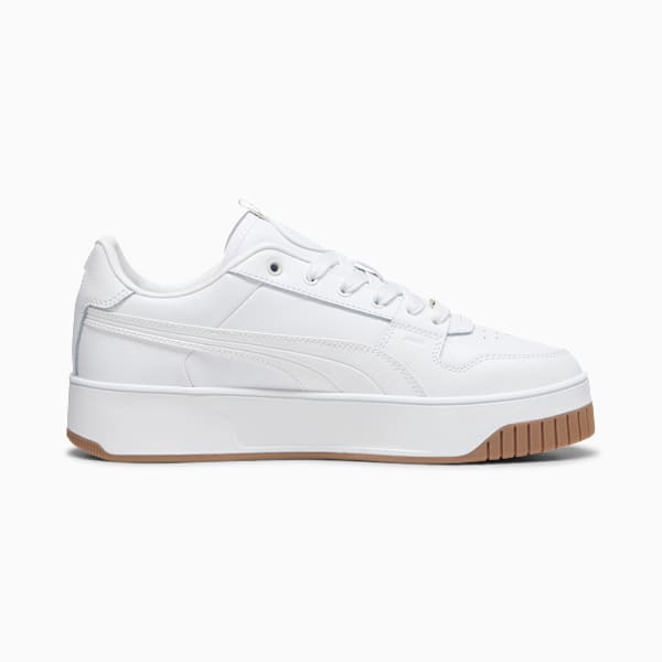 Tenis Mujer Carina Street Lux, PUMA White-PUMA White-PUMA Gold, large-MEX