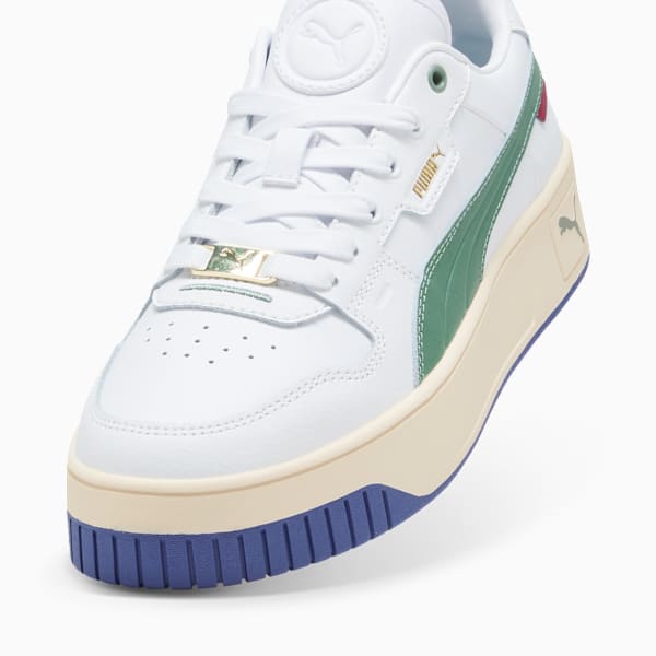 Carina Street Lux Sneakers Women, PUMA White-Green Moon-PUMA Gold, large-ZAF