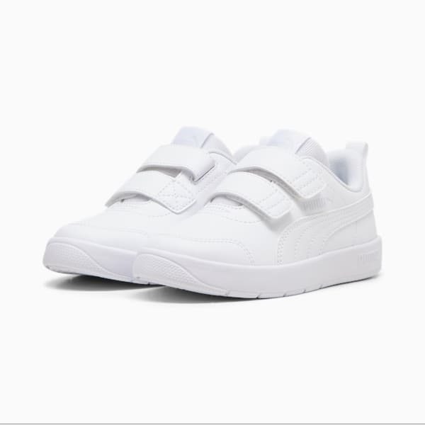 Courtflex V3 Sneakers Kids, PUMA White-PUMA White-Silver Mist, large-MEX