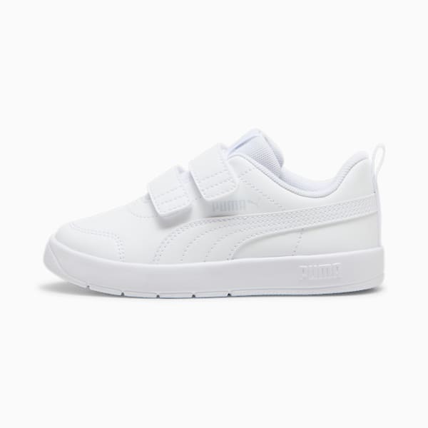 Courtflex V3 Sneakers Kids, PUMA White-PUMA White-Silver Mist, large-MEX
