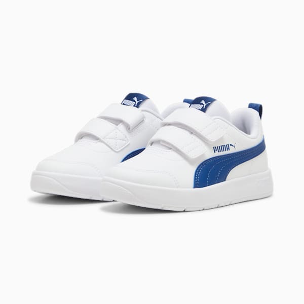 Tenis Courtflex V3 para niños, PUMA White-Clyde Royal, large-MEX