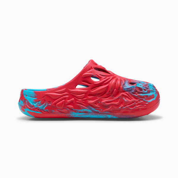 MB.04 Basketball Slides Unisex, PUMA Red-Bright Aqua, large-MEX