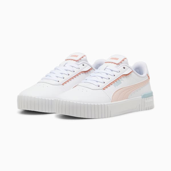 Carina 2.0 Off Side Sneakers Youth, PUMA White-Island Pink-Frosted Dew, large-ZAF