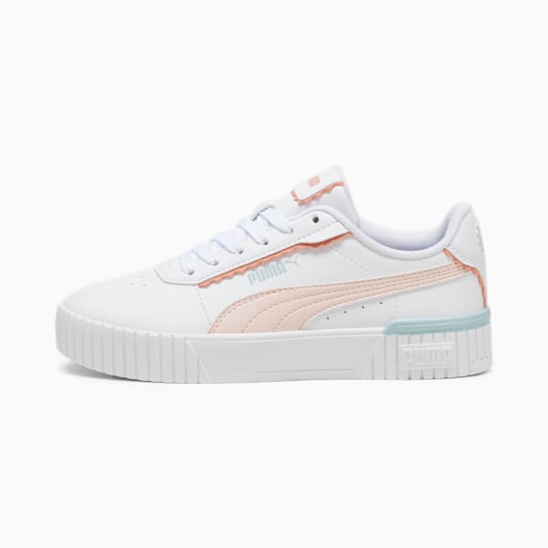 Carina 2.0 Off Side Sneakers Youth, PUMA White-Island Pink-Frosted Dew, large-ZAF