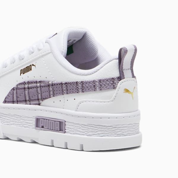 Mayze Winter Tartan Sneakers Kids, PUMA White-Pale Plum, large-ZAF