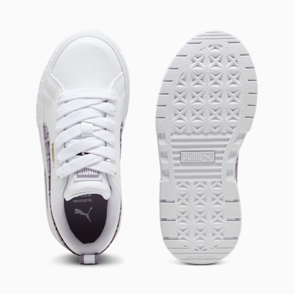 Mayze Winter Tartan Sneakers Kids, PUMA White-Pale Plum, large-ZAF