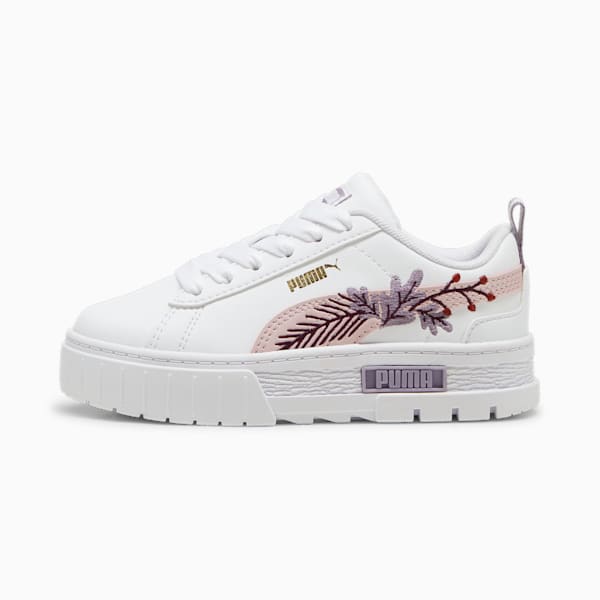 Zapatillas Mayze Winter Embroidery para niños, PUMA White-Mauve Mist, large-ARG