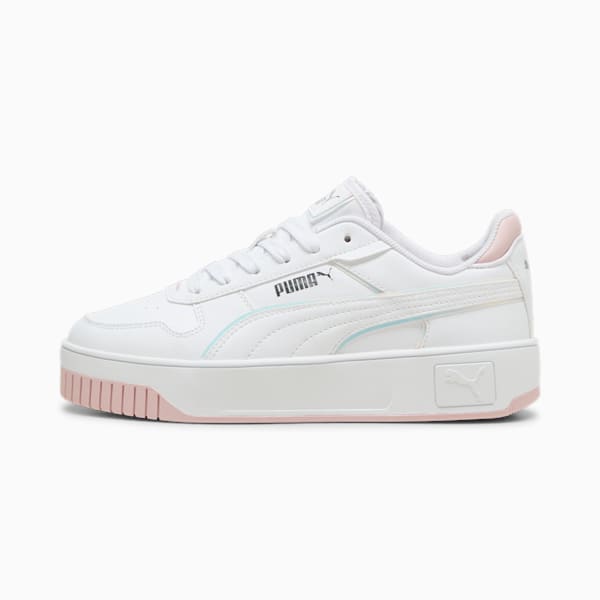 Carina Street Holo 2.0 Sneakers Youth, PUMA White-PUMA White-Mauve Mist, large-ZAF