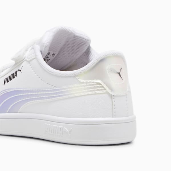 Smash 3.0 Holo 2.0 Sneakers Kids, PUMA White-Mauve Mist-PUMA Silver, large-ZAF