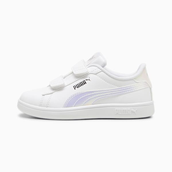 Smash 3.0 Holo 2.0 Sneakers Kids, PUMA White-Mauve Mist-PUMA Silver, large-ZAF