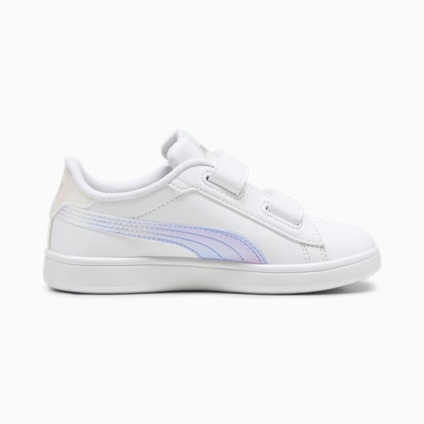 Smash 3.0 Holo 2.0 Sneakers Kids, PUMA White-Mauve Mist-PUMA Silver, large-ZAF