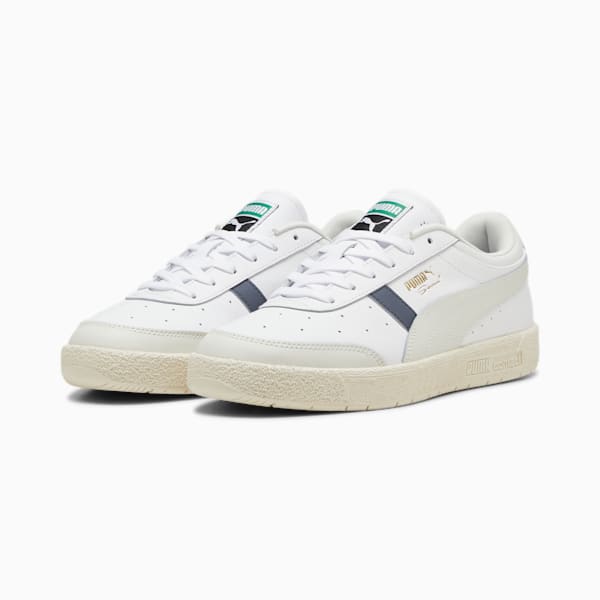PUMA Seoul Leather Sneakers Unisex, PUMA White-Galactic Gray, large-ZAF