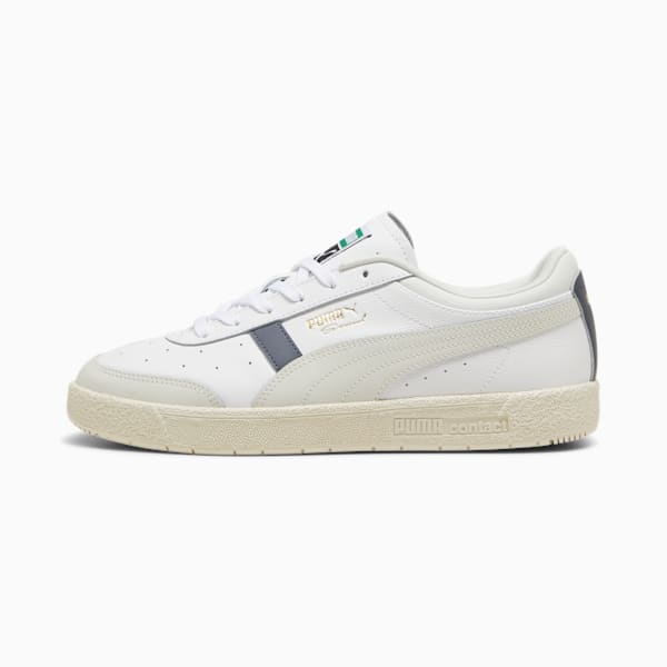 PUMA Seoul Leather Sneakers Unisex, PUMA White-Galactic Gray, large-ZAF