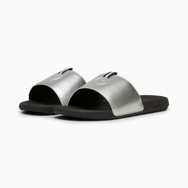 Cool Cat 2.0 Metallic Dream Slides Unisex, PUMA Black-PUMA Silver, large-MEX