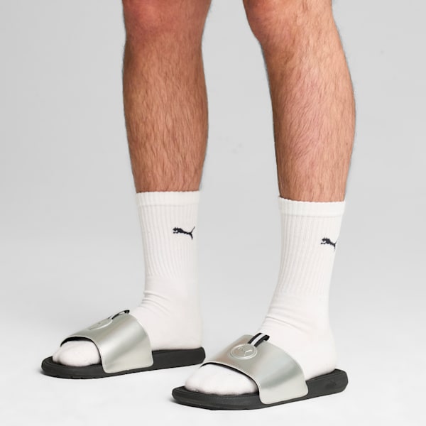 Cool Cat 2.0 Metallic Dream Slides Unisex, PUMA Black-PUMA Silver, large-MEX