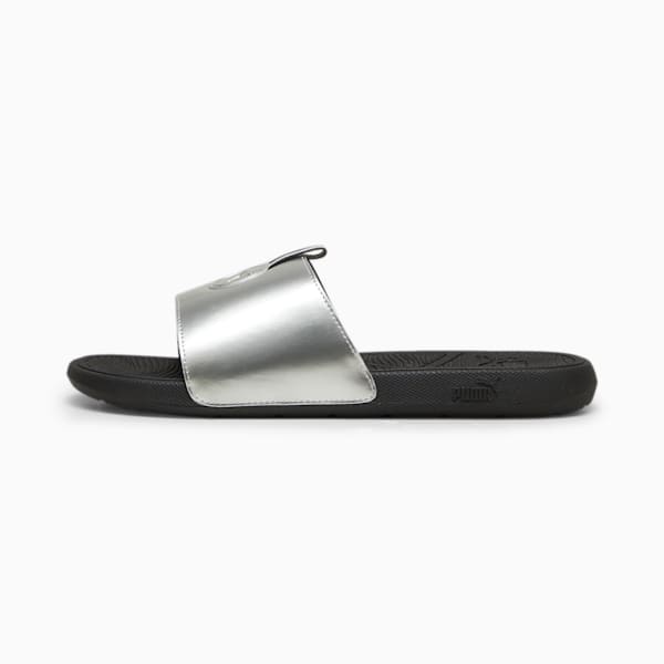 Cool Cat 2.0 Metallic Dream Slides Unisex, PUMA Black-PUMA Silver, large-MEX