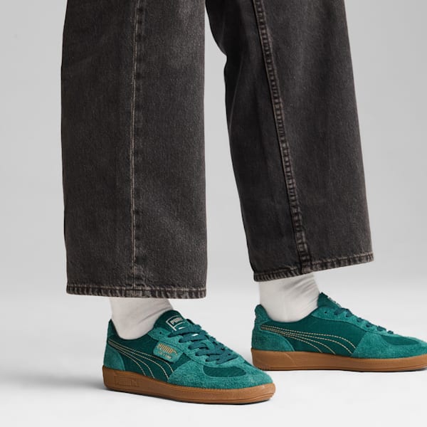 Palermo Texture Sneakers Unisex, Dark Myrtle-PUMA Gold, large-ZAF