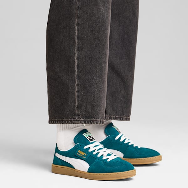 Super Team Suede Sneakers Unisex, Cold Green-PUMA White, large-ZAF