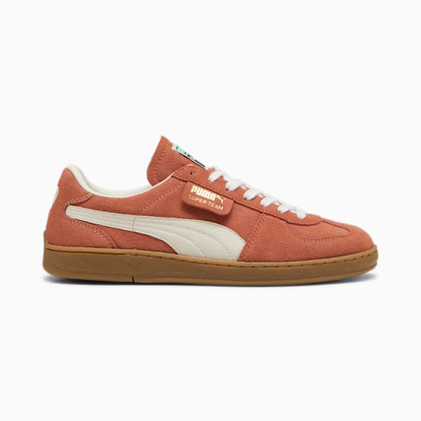 Super Team Suede Sneakers Unisex, Deeva Peach-PUMA White, large-MEX