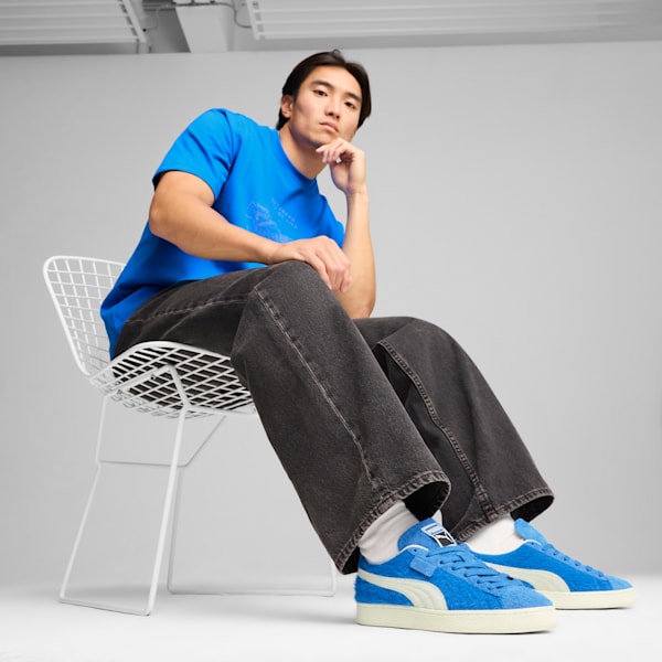 Zapatillas Suede Mohair unisex, PUMA Team Royal-Frosted Ivory, large-ARG
