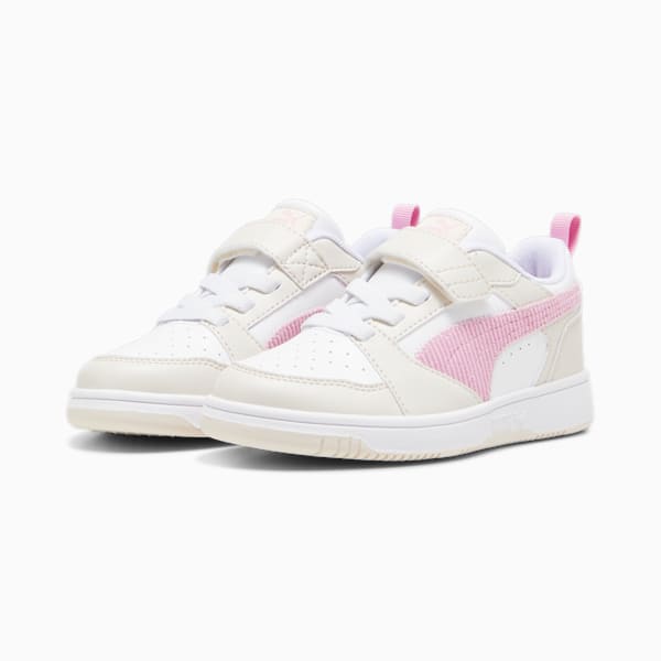 Rebound V6 lo Cord Sneakers Kids, Alpine Snow-Mauved Out-PUMA White, large-ZAF