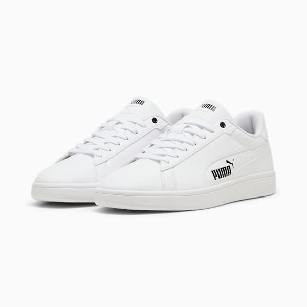 Smash 3.0 Seeing Double Sneakers Unisex, PUMA White-PUMA Black, large-ZAF