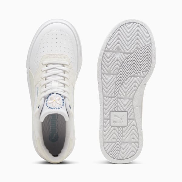 Zapatillas bordadas Cali Court para mujer, Vapor Gray-PUMA White, large-MEX