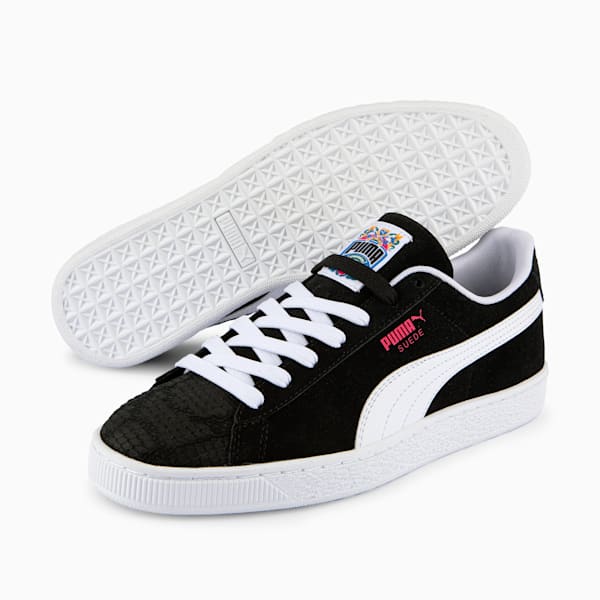Zapatillas Suede "MIS RAICES", PUMA Black-PUMA White-Clementine-Racing Blue, large-ARG