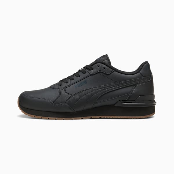 Zapatillas ST Runner v4 Cuero, PUMA Black-Strong Gray-Gum, large-ARG