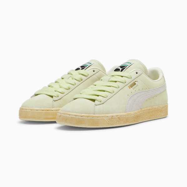 Suede Faded Sneakers Unisex, Cool Cucumber-Frosted Ivory, large-MEX