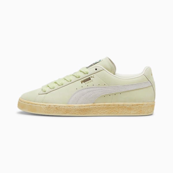 Suede Faded Sneakers Unisex, Cool Cucumber-Frosted Ivory, large-MEX