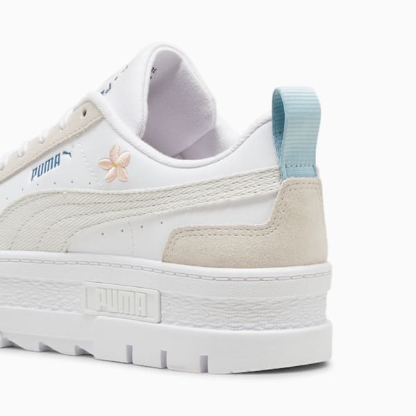 Mayze Embroidery Sneakers Women, PUMA White-Vapor Gray, large-ZAF