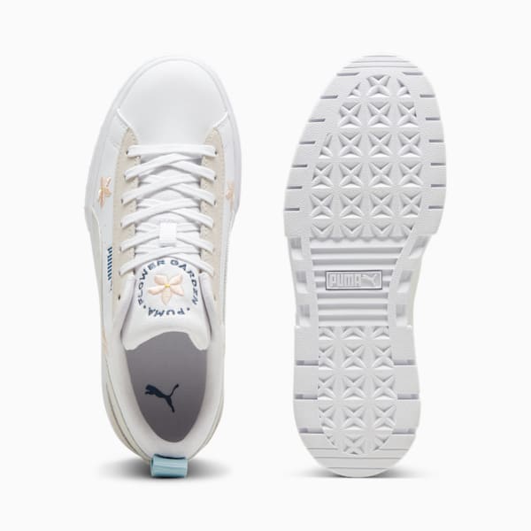 Mayze Embroidery Sneakers Women, PUMA White-Vapor Gray, large-ZAF