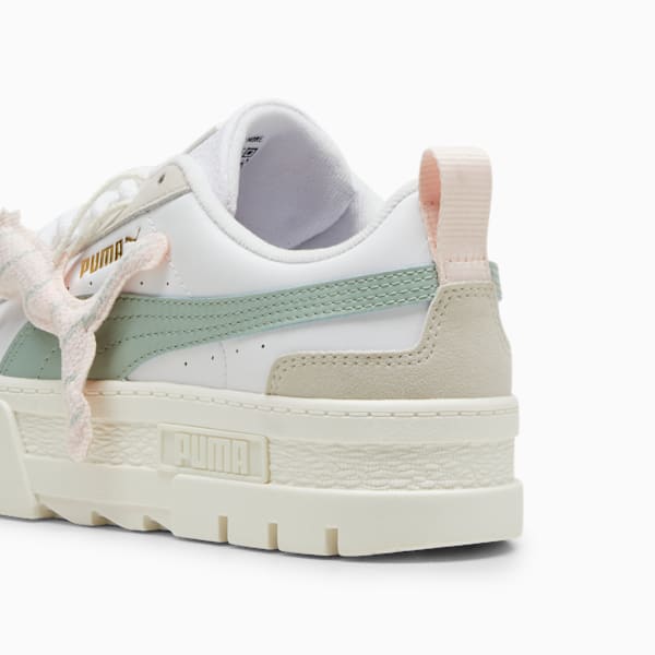 Tenis mujer Mayze Merry X-mas, PUMA White-Green Fog, large-MEX