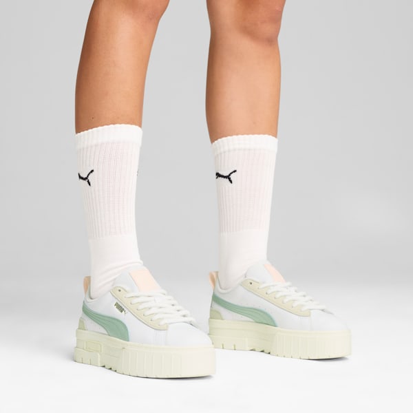 Tenis mujer Mayze Merry X-mas, PUMA White-Green Fog, large-MEX