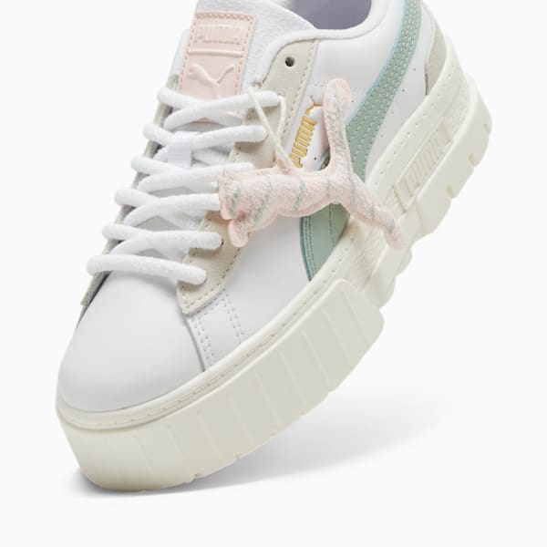 Tenis mujer Mayze Merry X-mas, PUMA White-Green Fog, large-MEX