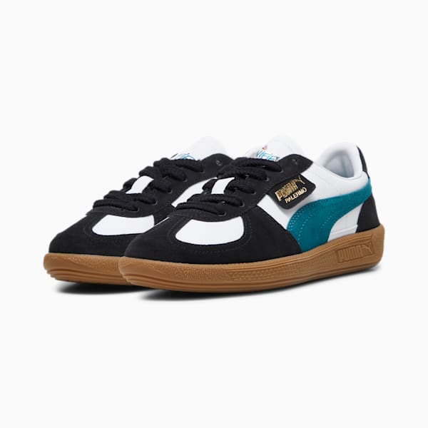 Palermo Downtown Sneakers Youth, PUMA White-Cold Green-PUMA Black, large-ZAF