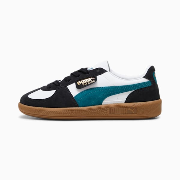 Palermo Downtown Sneakers Youth, PUMA White-Cold Green-PUMA Black, large-ZAF