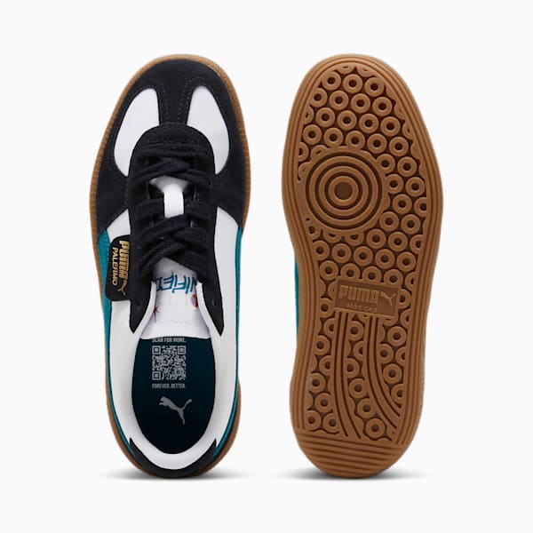 Palermo Downtown Sneakers Youth, PUMA White-Cold Green-PUMA Black, large-ZAF