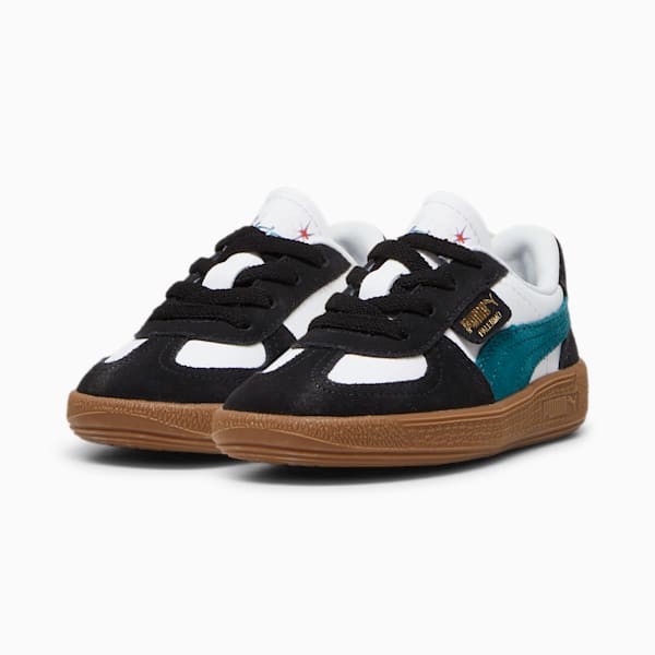 Palermo Downtown Sneakers Toddler, PUMA White-Cold Green-PUMA Black, large-ZAF