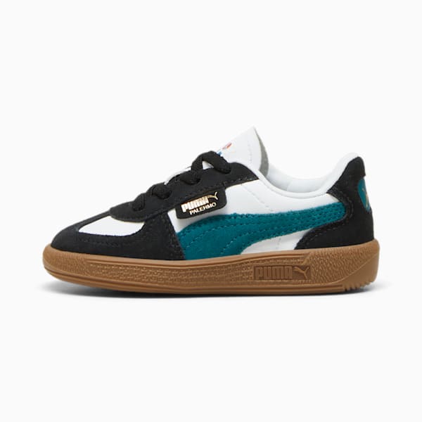 Palermo Downtown Sneakers Toddler, PUMA White-Cold Green-PUMA Black, large-ZAF