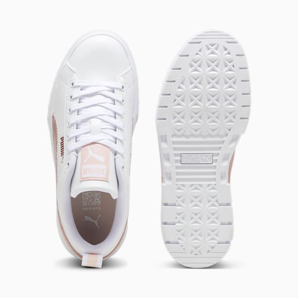 Mayze Glitter Sneakers Youth, PUMA White-Rose Gold, large-MEX