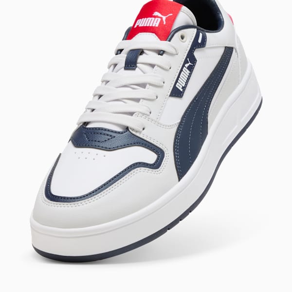 Court Classic Street Sneakers Unisex, PUMA White-PUMA Navy-Feather Gray, large-ZAF