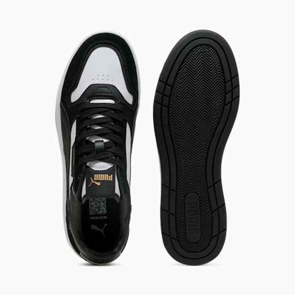 Court Classic Suede Sneakers Unisex, PUMA White-PUMA Black-PUMA Gold, large-ZAF