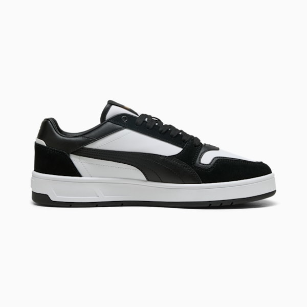Court Classic Suede Sneakers Unisex, PUMA White-PUMA Black-PUMA Gold, large-ZAF