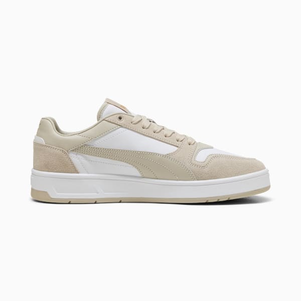 Court Classic Suede Sneakers Unisex, PUMA White-Desert Dust-PUMA Gold, large-ZAF