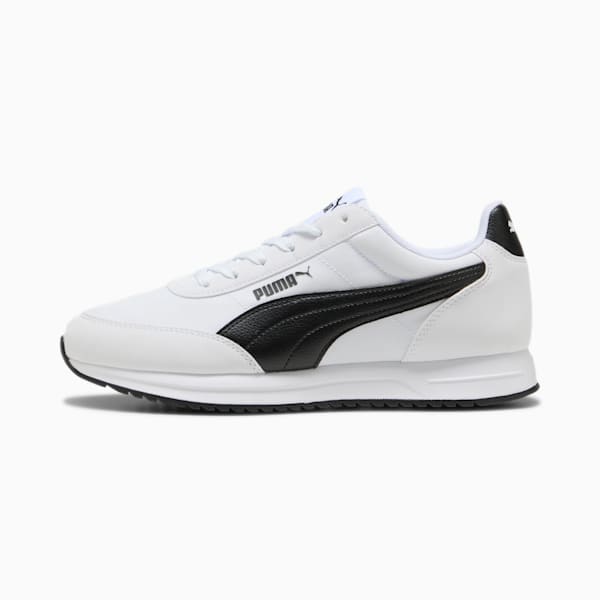 R78 Lightwind Sneakers Unisex, PUMA White-PUMA Black, large-ZAF
